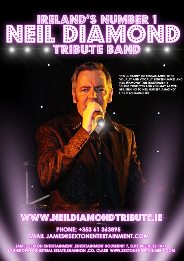 Neil Diamond tribute act poster Neil Diamond Tribute
